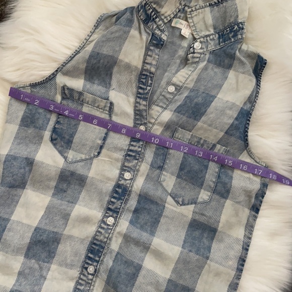 Blue checkered Tank Top - Picture 3 of 4